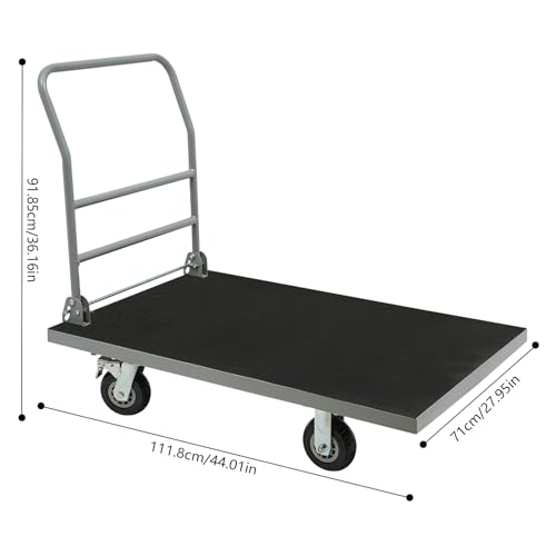 Carretilla plegable de acero 44" x 28" capacidad 2500 lb miniatura 7
