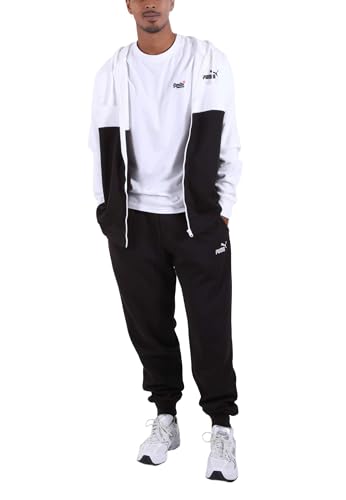 Combinaison Puma homme en molleton premium blanc et noir à capuche