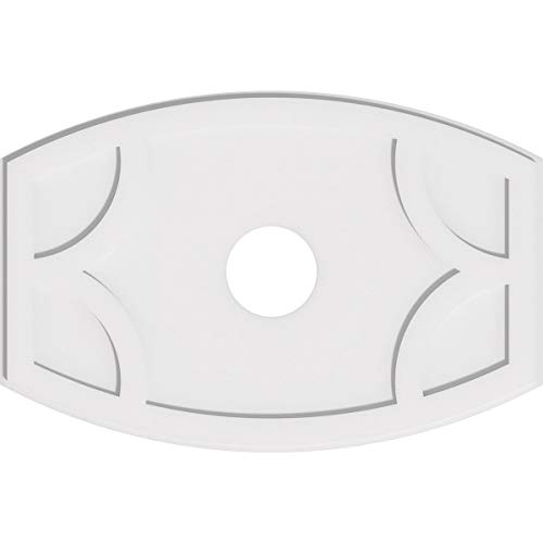 Image of Ekena Millwork CMP36X24KY-06000 Kailey Architectural Grade PVC Contemporary Urethane Ceiling Medallions 36 inchW x 24 inchH x 6 inchID x 19 1 /2 inchC x 1 inchP