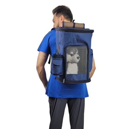 Mochila Bolsa para Transporte de Animais de Estimação, Viagem, Passeio, Grande. (Cinza)