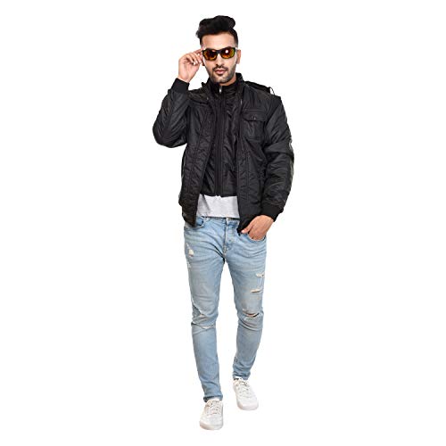Image of Men's Full Sleeve Solid Jacket Jerkin Varsity