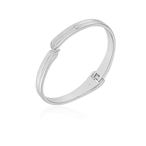 GUESS Silver Hinged Cuff Bracelet