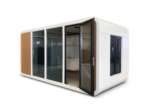Modern Modular Prefab Container House with Kitchen & Windows, Portable