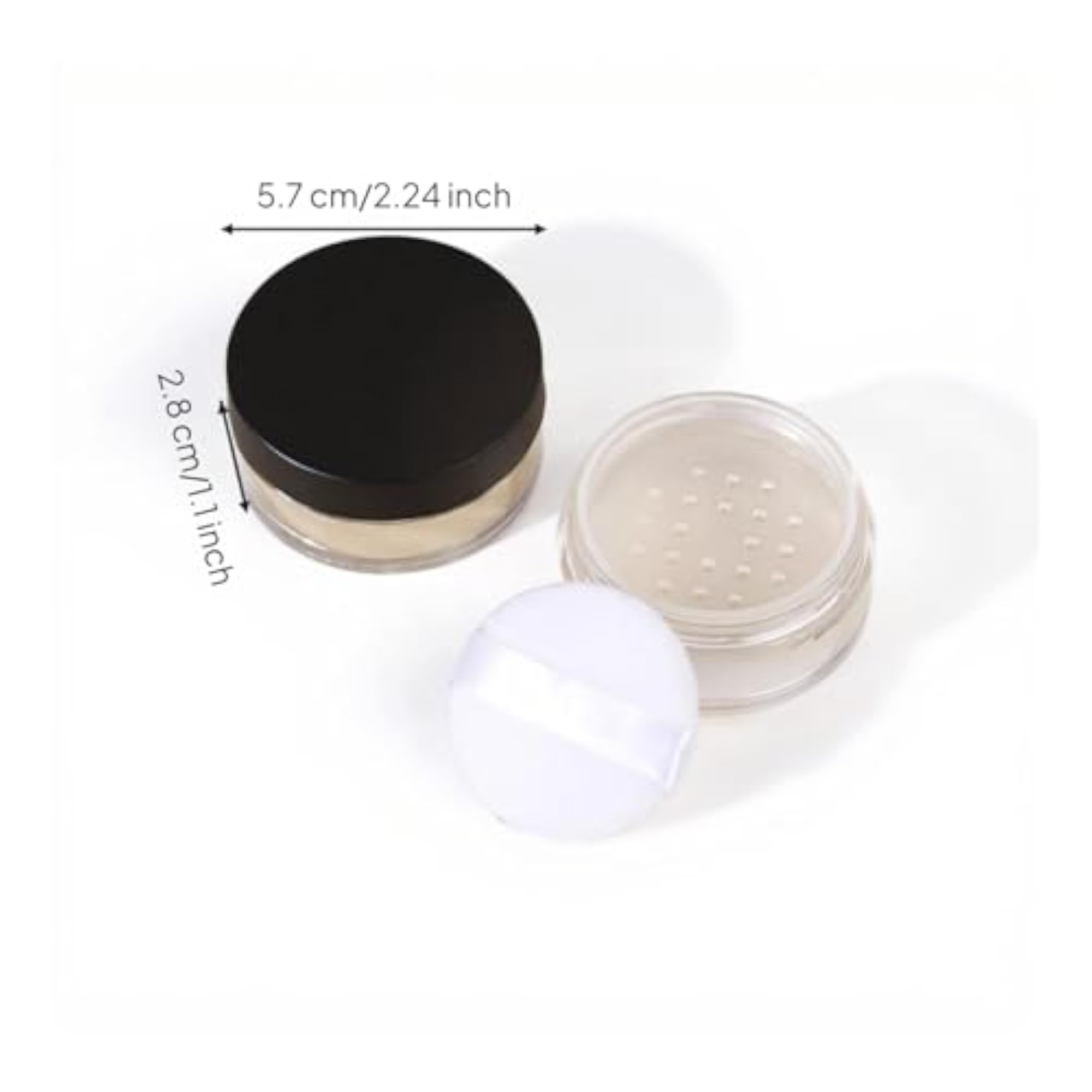 Mini Portable Loose Powder Container, Travel Makeup Pad Box