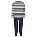 Women's Winter Fuzzy Pajamas Set Long Sleeve Fleece Soft Striped Pjs Top & Pants Sleepwear 2Pcs Lounge Sets with Pockets