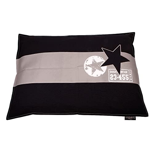 Funda Rectangular Lex & Max Star 100x70 cm Negra para Cama de Perro Grande 2