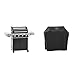 RÖSLE Gasgrill BBQ-Station VIDERO G4-S Schwarz, Grill mit 4 Edelstahlbrennern, extra Primezone und Seitenbrenner, klappbare Seitentische, VARIO+, Version 2021 & Abdeckhaube BBQ-Station VIDERO G4/G4-S