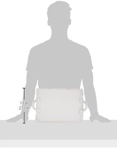 American Atelier Bianca Wave Rectangle Platter with Handles, White - Image 2