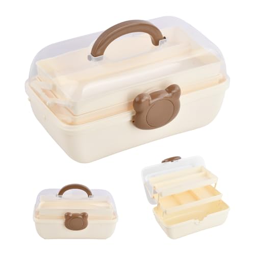 Nivofu Caja de Almacenamiento para Accesorios de Pelo, Organizador Multiusos para Niñas, Joyero Portátil con Capas y Compartimentos, Ideal para Gomas, Horquillas, Diademas y Más (Marrón) Nivofu Caja de Almacenamiento para Accesorios de Pelo, Organizador Multiusos para Niñas, Joyero Portátil con Capas y Compartimentos, Ideal para Gomas, Horquillas, Diademas y Más (Marrón)