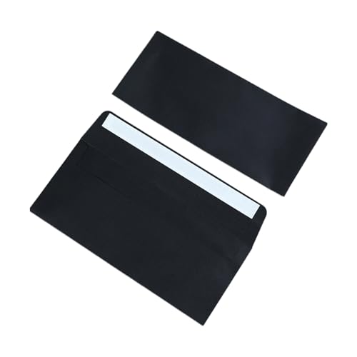 Enveloppes auto-adhésives noires standard de 10 tailles pour courriers et invitations