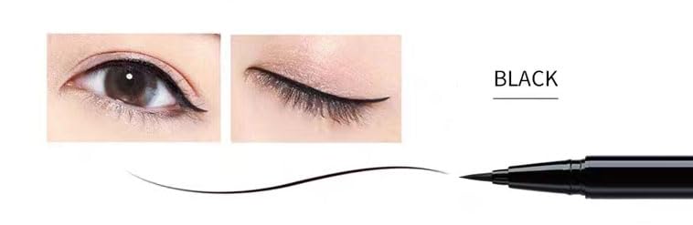 Miniatura 5 de Delineador de ojos D.U.P Liquid Silky Beautiful Dream Tears Impermeable Jet Black (paquete de 1)