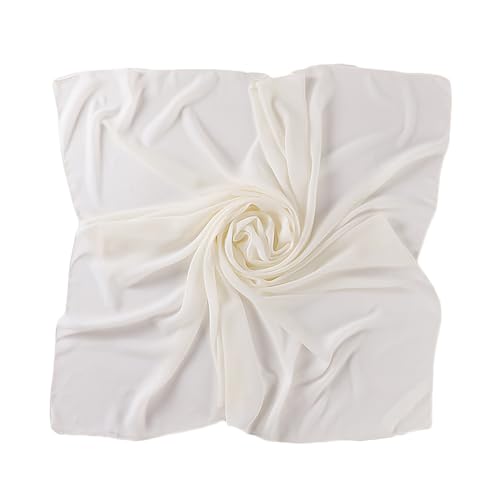 Women's Fashion Square Scarf 43.5''- Silky Chiffon Head Scarf Muslim Hijab Bandana Head Wraps SF12