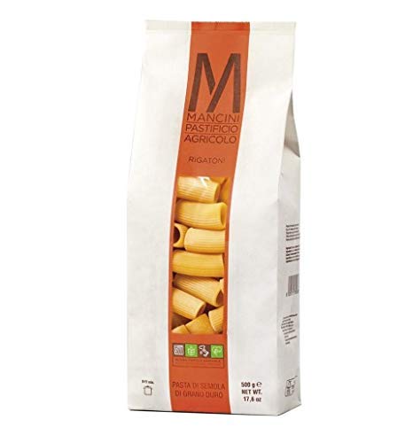 Pasta Mancini - Rigatoni 500 g - Caja de: 12 unidades