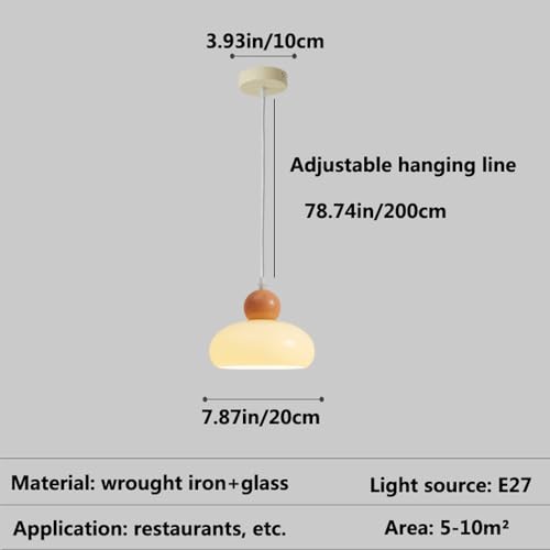 Lampe de chevet suspendue E27 pour libérer l'espace de nuit - 7