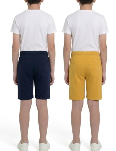 Image of Clotth Theory Boys Cotton Shorts Pack of 2 | Soft Breathable Fabric | Elastic Waist | Casual Wear Kids Comfortable Shorts
