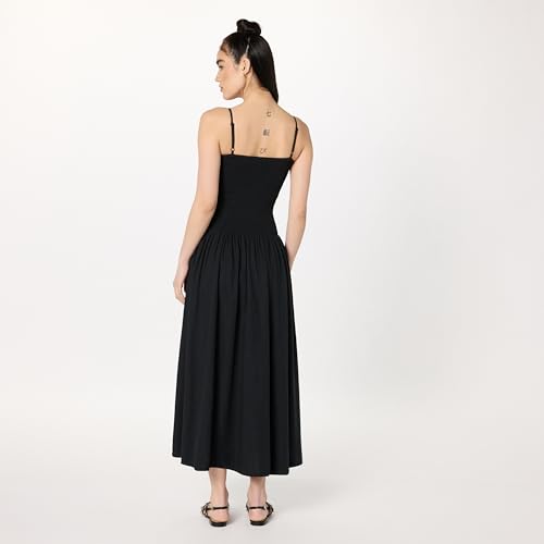 Image of The Drop Womens Florencia Smocked Bodice Linen Maxi Dress