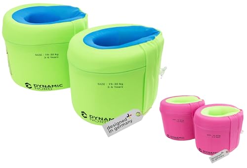 DynamicNord - Brassards de Natation Haut de Gamme pour Enfants - Conçus en Allemagne - 15-19 kg (Environ 2-3 Ans) / Taille M = 19-30 kg (Environ 3-6 Ans),...