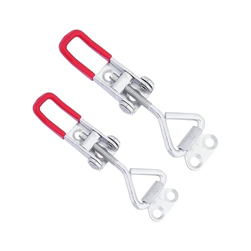 Operitacx 2piezas Abrazadera De Pestillo De Palanca Vertical Metálica Ajustable Clip De Cierre Para Reparaciones Cajas Gabinetes