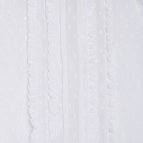 Image of miniklub Girls White Self Design Semi-Sheer Top
