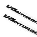 2PCS 2017+ V8 Biturbo Left & Right Side Decal Badge Sticker Emblem (Gloss Black)