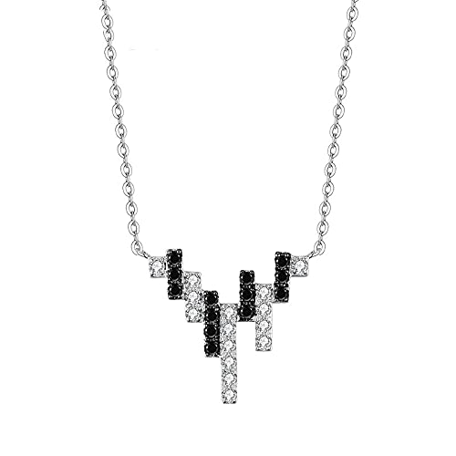 Collar de joyería con teclas de piano para mujer, serie