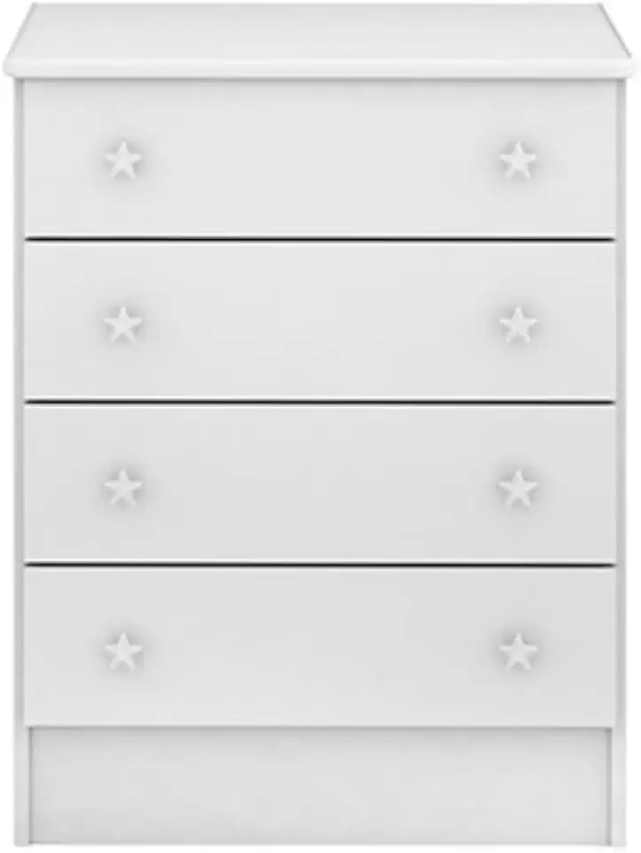 Cômoda Infantil Com 4 Gavetas Doce Sonho Branco