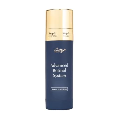 City Beauty Advanced Retinol System - 2 Anti-Aging Face Serums - Retinol & Vitamin C - Firm, Smooth & Brighten - Solution for Wrinkles, Dark Spots, & Sagging - Cruelty-Free Skin Care Cover