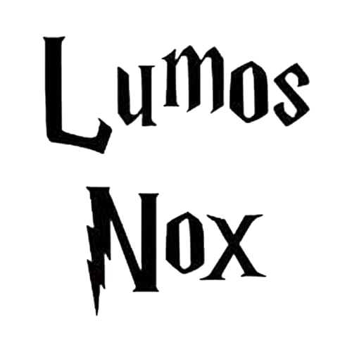 Lichtschalter Aufkleber Lumos Nox - Schwarz, 15 x 10 cm, Lichtschalter Sticker Wandtattoo für Schalter Laptop Auto, kratzfest UV beständig, mit Transferpapier und Anleitung, tradercat