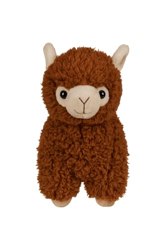 Kremstal Alpakahof Alpaka Stofftier Flauschiges Kuscheltier in Braun Beige Rosa oder Weiß ca. 22cm weiches Lama Plüschtier für Kinder & Erwachsene (braun)