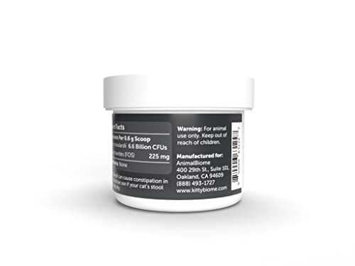 Animalbiome Cat Probiotics - S. Boulardii + Fos Probiotic And Prebiotic Powder For Cats - 30G - Kittybiome #TOP3