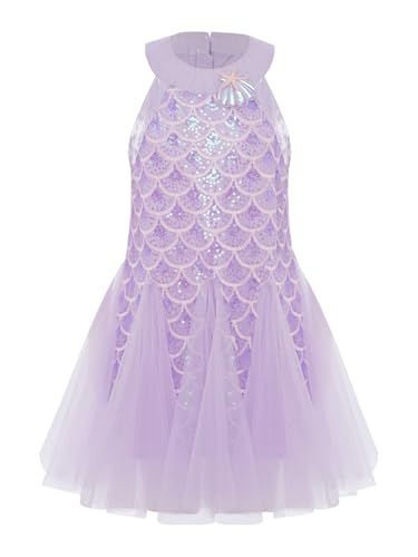 Toddler Girls Mermaid Dress Summer A Line Sundress Shiny Sequin Tutu Birthday Party Fancy Princess Dress