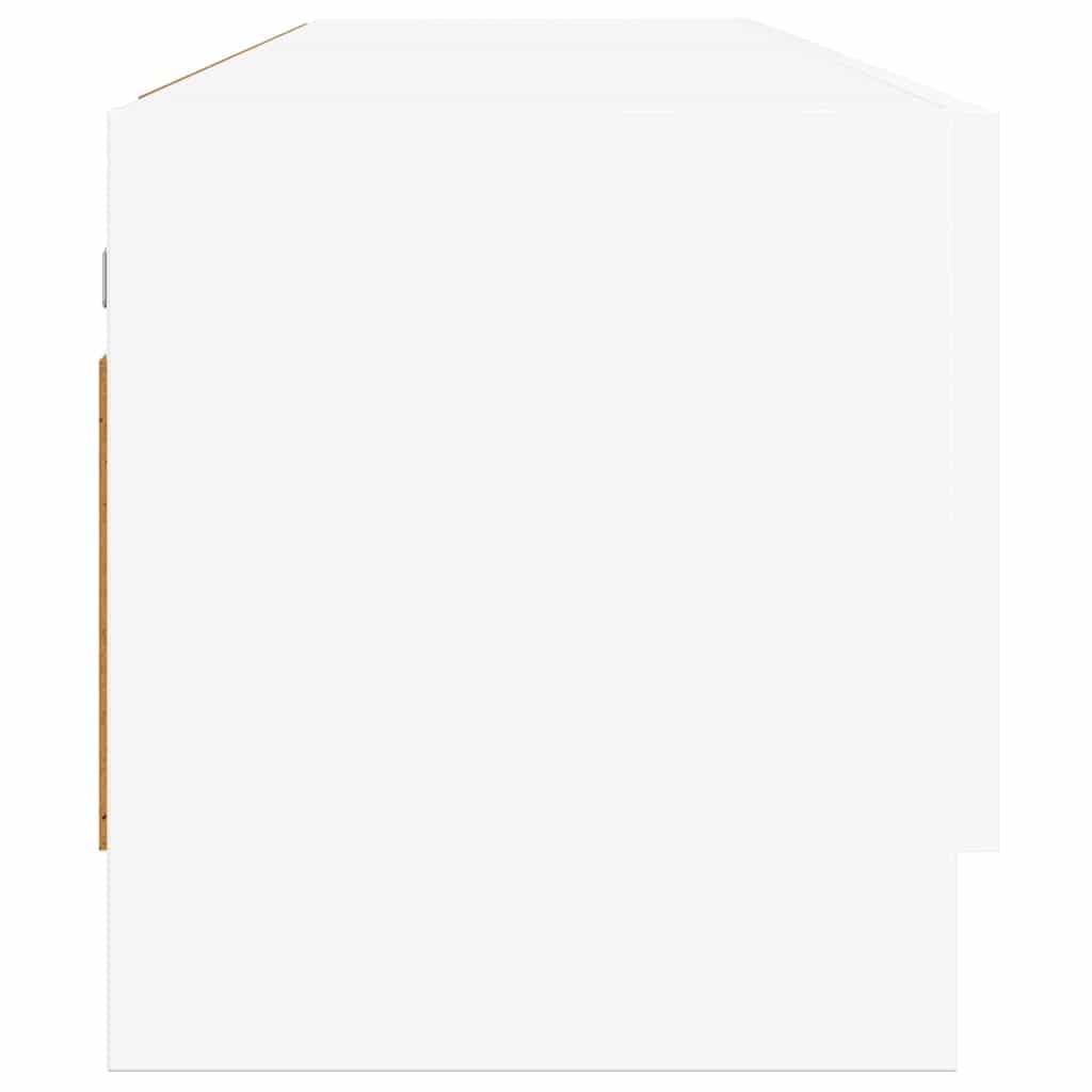 Biała szafa na ubrania 100 x 32,5 x 35 cm z materiału drewnopochodnego z 2 półkami, drążkiem na ubrania i miejscem do przechowywania, do sypialni, pokoju dziecięcego, korytarza