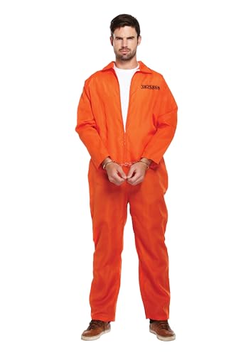 Prisoner Fancy Dress Costume (Orange)