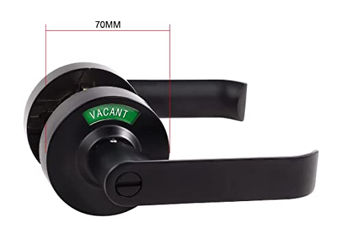 Privacy Lock With Large Indicator For Bathroom Inuse And Vacant, Ada Compliant Lever, Commercial Grade, Perfect For Restroooms Of Professional Office Apartment Airbnb Warehouse (Matte Black) #TOP1