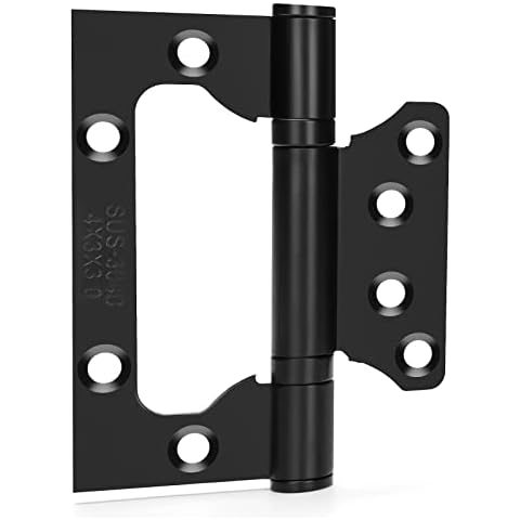 12 Pack 4x3 inch Non Mortise Door Hinges Matte Black Door Hinges Cover