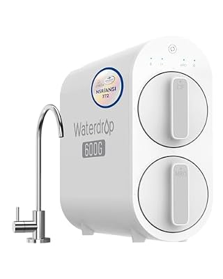 Waterdrop G2P600 Reverse Osmosis System, 600 GPD Tankless RO Water Filter System, 7 Stage Filtration, Under Sink RO System, 2:1 Pure to Drain, Reduce TDS, FCC Listed, USA Tech, New Faucet