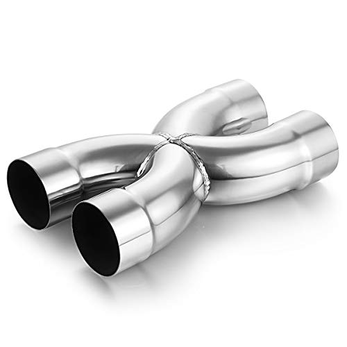 A-KARCK Exhaust Tip X Pipe 3" Inlet, Dual 3" Inlet Dual 3" Outlet Muffler Tip, Crossover X Pipe Stainless Steel Weld On by A-KARCK - Image 4