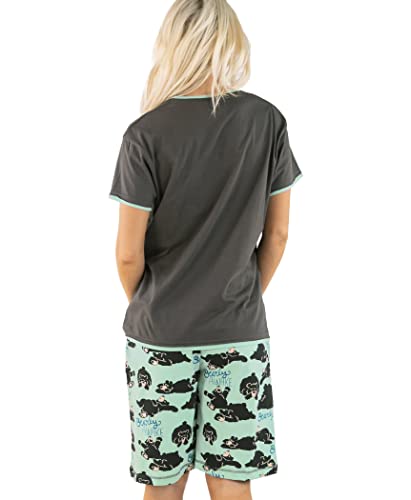 Cute Summer Lounge Set: Lazy One Bermuda Shorts & T-Shirt for Women
