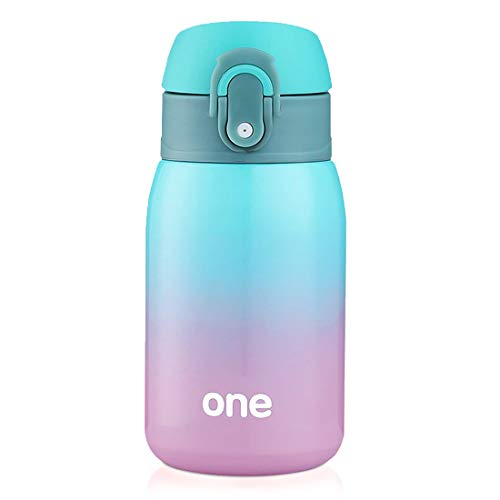 Kids Water Bottle, Double Wall Vacuum Insulated Stainless Steel Bottle for 24 hrs