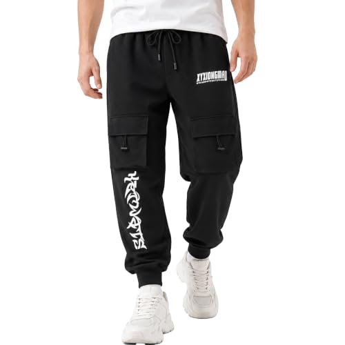 Pantalon de jogging gothique homme noir XYXIONGMAO décontracté