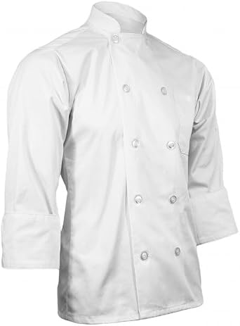 ChefsCloset Unisex Long Sleeve Button Chef Jacket Chef Coat