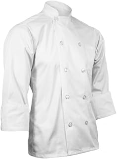 ChefsCloset Unisex Long Sleeve Button Chef Jacket Chef Coat