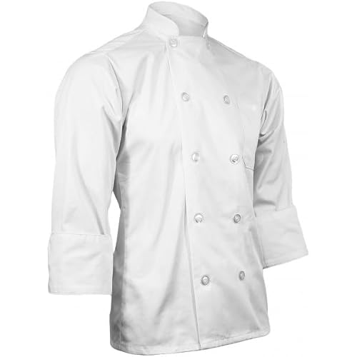 ChefsCloset Unisex Long Sleeve Button Chef Jacket Chef Coat