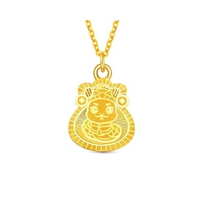 CHOW TAI FOOK 24K Gold Year of Snake Serpent Crown Glory Necklace