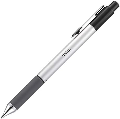 TUL BP3 Retractable Ballpoint Pens, Medium Point, 1.0 mm, Silver Barrel, Assorted Ink Colors, Pack of 12 Pens