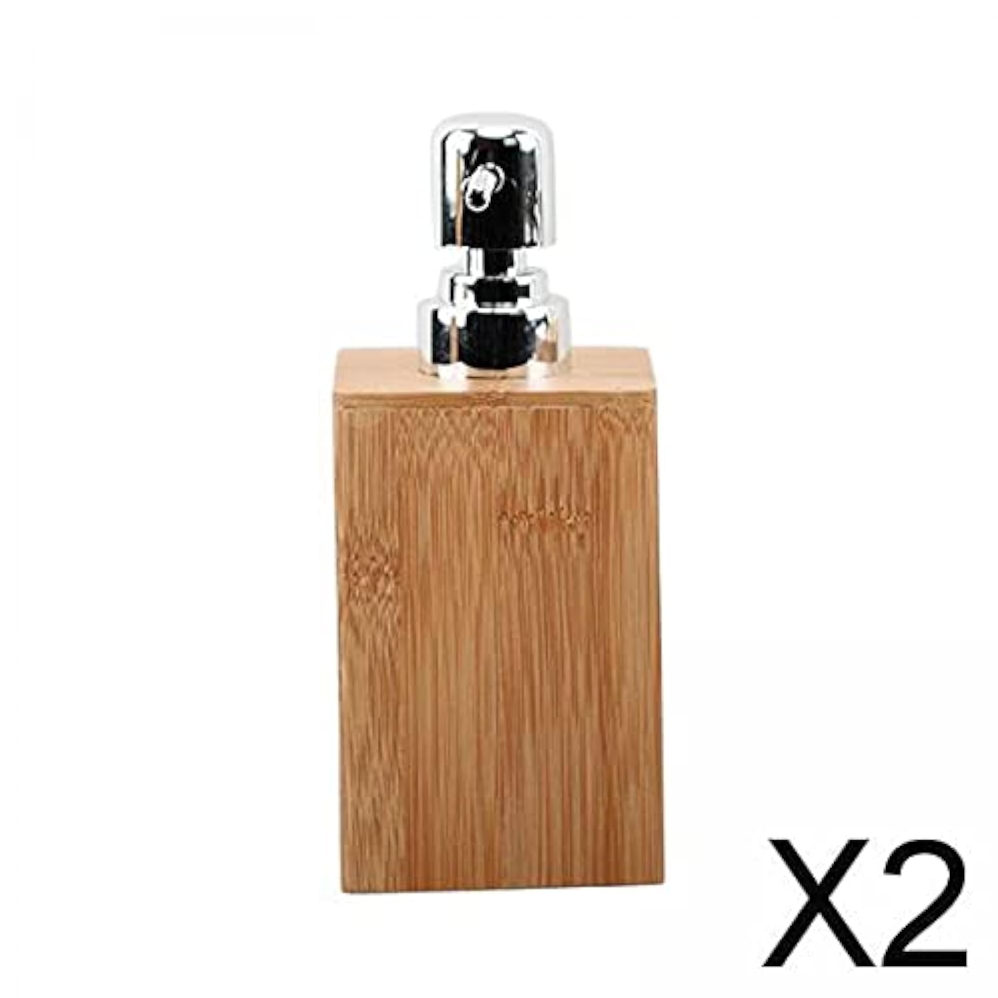 Square Bamboo Wooden Lotion Pump Bottle Dispenser