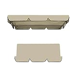 Swing Canopy with Seat Cushion Cover Set - Waterproof Polyester Top Swing Replacement Canopy Cover U