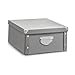 Zeller 17599 Aufbewahrungsbox, Pappe, grau, 40 x 33 x 17 cm