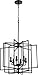 Quorum 888-6-69 Transitional Six Light Pendant from Hammond Collection in Black Finish,