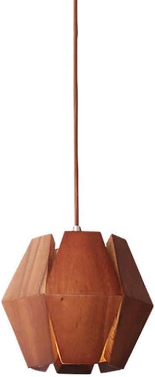 Suspension en bois moderne diamant lustre fait main pour salon et chambre